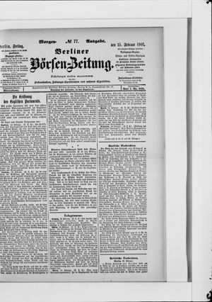 Berliner Börsen-Zeitung vom 15.02.1901