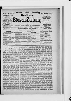 Berliner Börsen-Zeitung vom 16.02.1901
