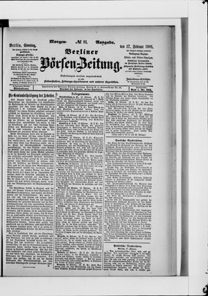 Berliner Börsen-Zeitung vom 17.02.1901