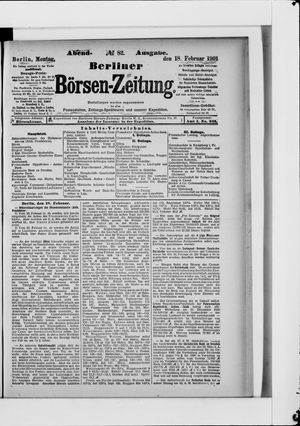 Berliner Börsen-Zeitung vom 18.02.1901