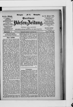 Berliner Börsen-Zeitung vom 20.02.1901
