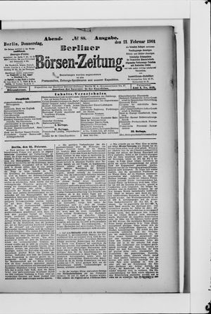 Berliner Börsen-Zeitung vom 21.02.1901