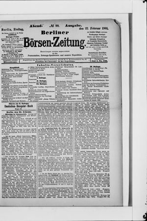 Berliner Börsen-Zeitung vom 22.02.1901