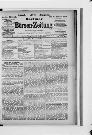 Berliner Börsen-Zeitung vom 27.02.1901