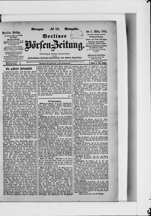 Berliner Börsen-Zeitung vom 01.03.1901