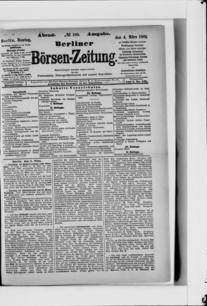 Berliner Börsen-Zeitung vom 04.03.1901
