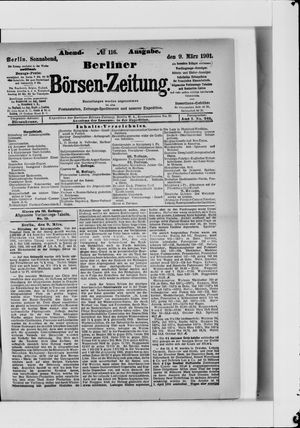 Berliner Börsen-Zeitung vom 09.03.1901