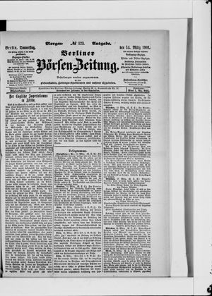 Berliner Börsen-Zeitung vom 14.03.1901