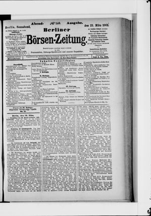 Berliner Börsen-Zeitung vom 23.03.1901