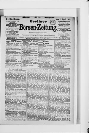 Berliner Börsen-Zeitung vom 01.04.1901