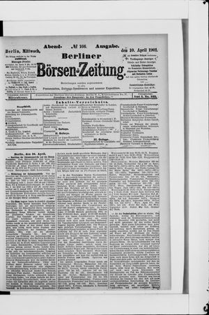Berliner Börsen-Zeitung vom 10.04.1901