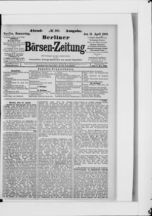 Berliner Börsen-Zeitung vom 11.04.1901