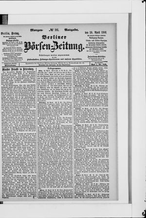 Berliner Börsen-Zeitung vom 19.04.1901