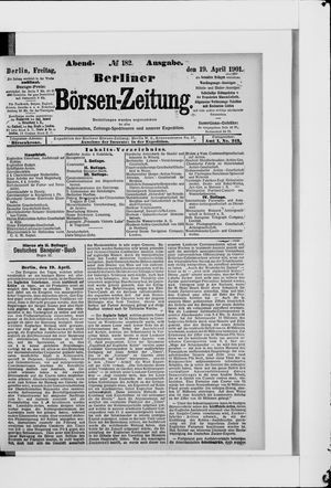 Berliner Börsen-Zeitung vom 19.04.1901
