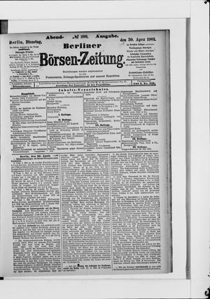 Berliner Börsen-Zeitung vom 30.04.1901