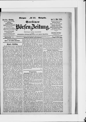 Berliner Börsen-Zeitung vom 05.05.1901