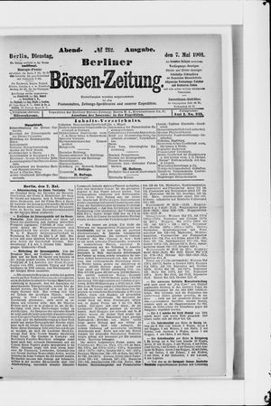 Berliner Börsen-Zeitung vom 07.05.1901