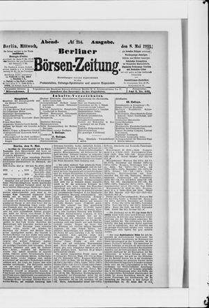 Berliner Börsen-Zeitung vom 08.05.1901