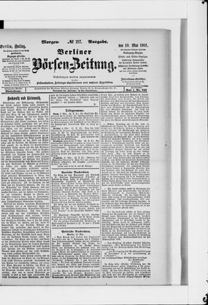 Berliner Börsen-Zeitung vom 10.05.1901