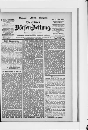 Berliner Börsen-Zeitung vom 11.05.1901