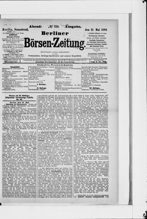 Berliner Börsen-Zeitung on May 11, 1901