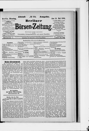 Berliner Börsen-Zeitung vom 14.05.1901