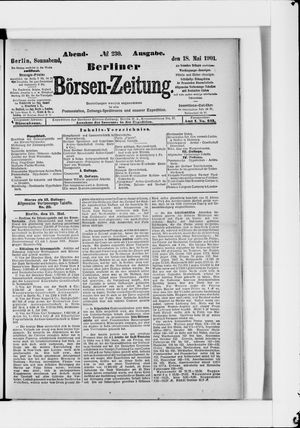 Berliner Börsen-Zeitung vom 18.05.1901
