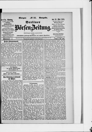 Berliner Börsen-Zeitung vom 19.05.1901
