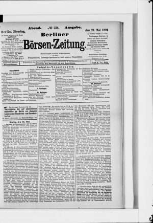 Berliner Börsen-Zeitung vom 21.05.1901