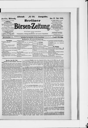 Berliner Börsen-Zeitung vom 22.05.1901