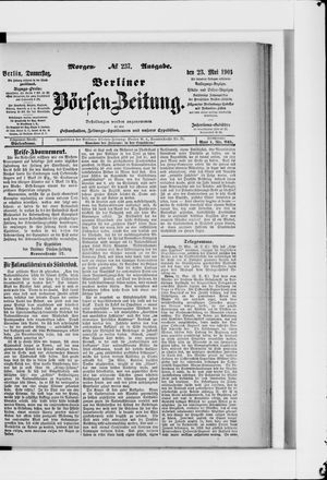 Berliner Börsen-Zeitung vom 23.05.1901