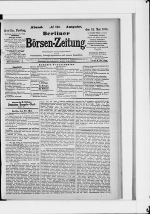 Berliner Börsen-Zeitung vom 24.05.1901