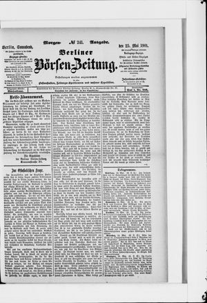 Berliner Börsen-Zeitung vom 25.05.1901