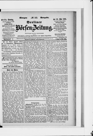 Berliner Börsen-Zeitung vom 26.05.1901