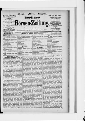 Berliner Börsen-Zeitung vom 28.05.1901