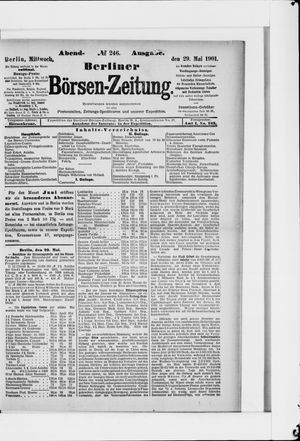 Berliner Börsen-Zeitung vom 29.05.1901