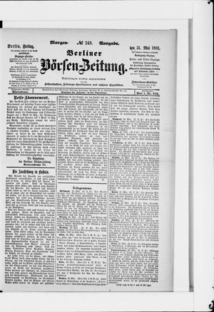 Berliner Börsen-Zeitung vom 31.05.1901