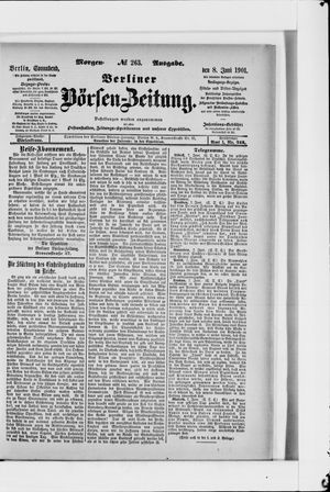Berliner Börsen-Zeitung vom 08.06.1901