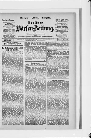 Berliner Börsen-Zeitung vom 09.06.1901