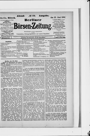 Berliner Börsen-Zeitung vom 12.06.1901