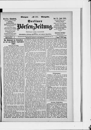 Berliner Börsen-Zeitung vom 15.06.1901