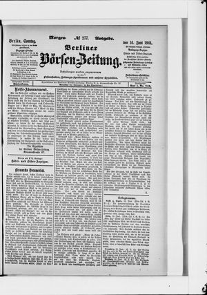 Berliner Börsen-Zeitung vom 16.06.1901