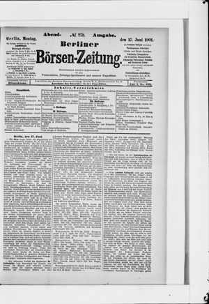 Berliner Börsen-Zeitung vom 17.06.1901