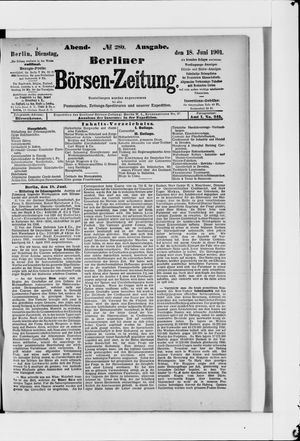 Berliner Börsen-Zeitung on Jun 18, 1901