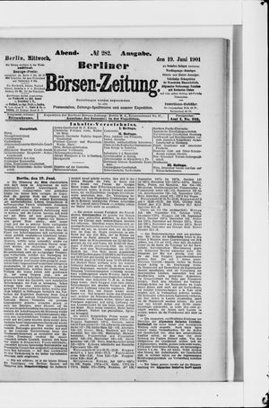 Berliner Börsen-Zeitung vom 19.06.1901