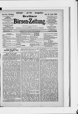 Berliner Börsen-Zeitung vom 21.06.1901