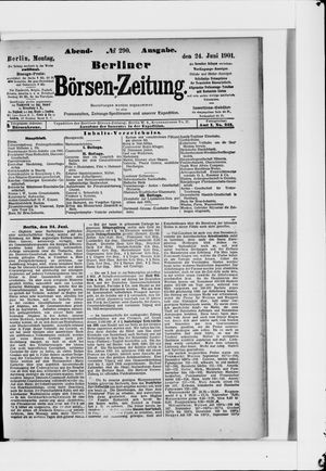 Berliner Börsen-Zeitung on Jun 24, 1901