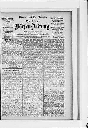 Berliner Börsen-Zeitung vom 25.06.1901