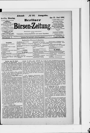 Berliner Börsen-Zeitung vom 25.06.1901