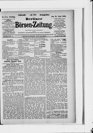 Berliner Börsen-Zeitung vom 28.06.1901